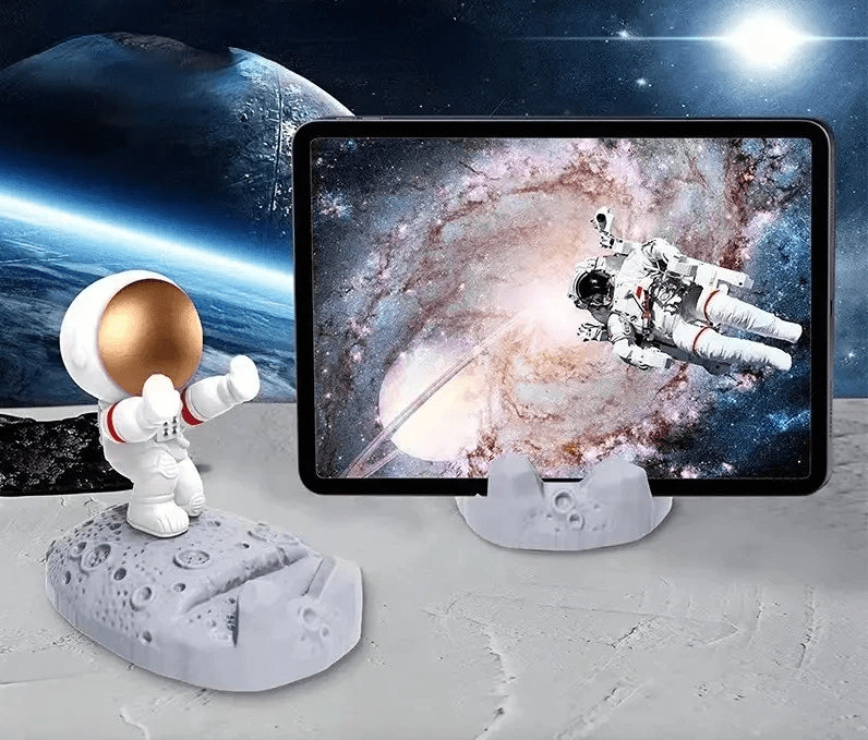 Decoración de mesa de astronauta con estilo - Soporte para teléfono